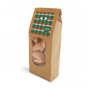 Paquet kraft de fortune cookies fête de noël