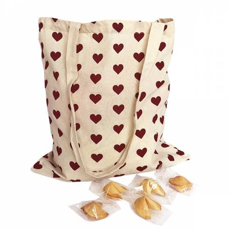 Tot bag LOVE contenant 75 fortune cookies