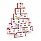 Sapin calendrier de l'avent contenant 24 fortune cookies