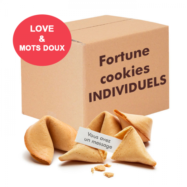 Fortune cookies individuels thème citations romantiques love et mots doux