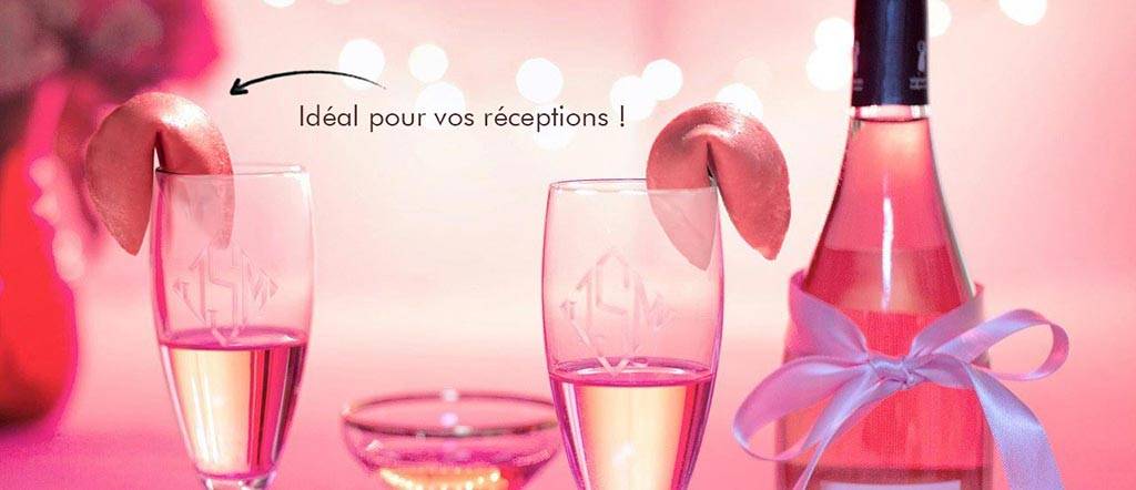 Biscuits porte-bonheur pour les mariages et réception d'entreprise